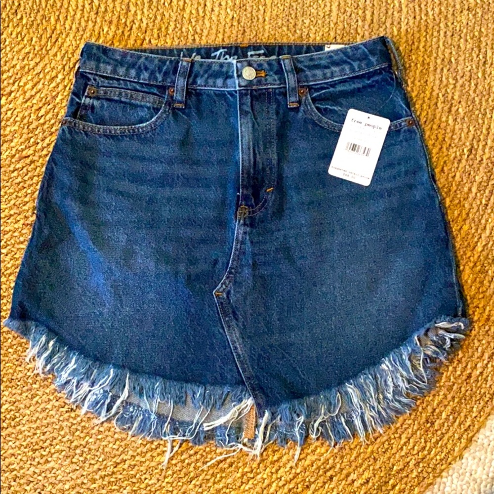 Free People Jean Skirt